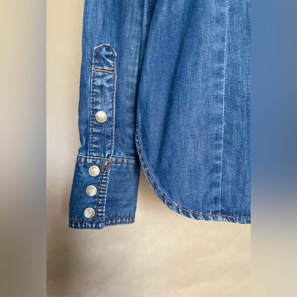 True Religion Long Sleeve Denim Blouse - Picture 5 of 11